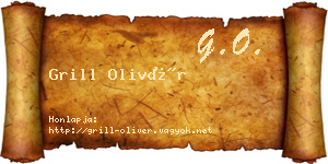 Grill Olivér névjegykártya